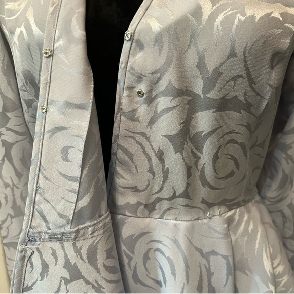 Vintage Francesca of Damon for Starington Silk Skirt Set Hong Kong Blue 90s - Picture 9 of 15